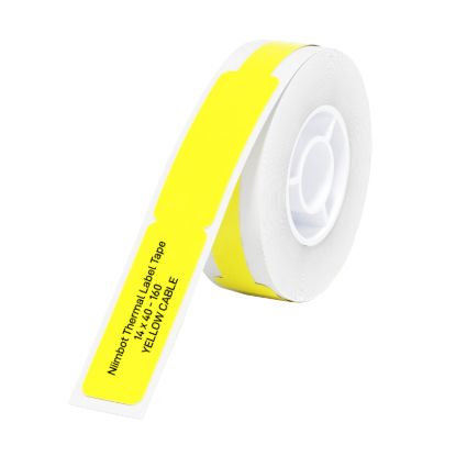 Picture of NIIMBOT D11/D110/D101/H1S Thermal Label 12.5x74mm - 65 Labels Per Roll - Yellow for Cable