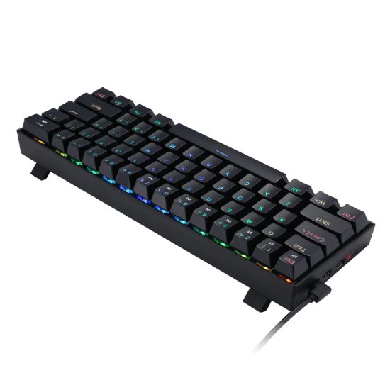 Picture of REDRAGON DRACONIC PRO Mechanical 61 Key|Bluetooth 5.0|RGB 9 Colour Modes|Rechargable Battery|Type-C Charging Cable Gaming Keyboard - Black