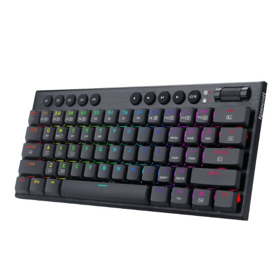 Picture of REDRAGON Horus Mini 61Key Red Switch RGB Low Profile Gaming Mechanical Keyboard - Black