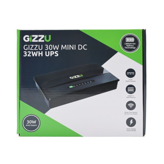 Picture of GIZZU 30W 32Wh 8800mAh Mini DC UPS Lithium - Black