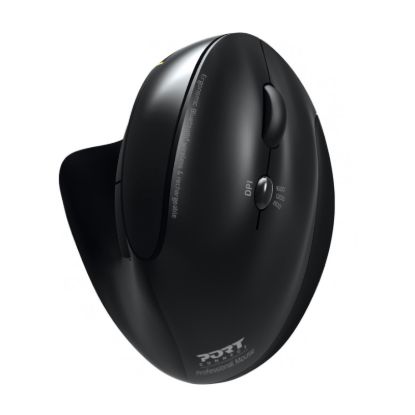 Picture of Port Connect Wireless Rechargeable Ergonoc Mouse Bluetooth- Black