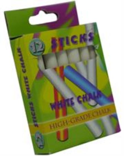 Picture of Brainware Kids White Chalk Pack of 12