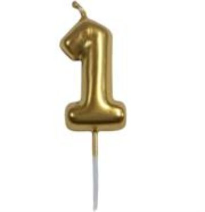 Picture of Casey 10cm Gold Numerical Birthday Candle