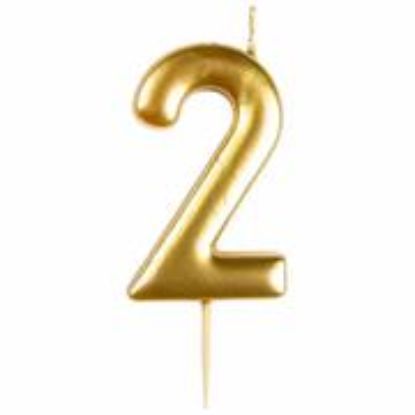 Picture of Casey 10cm Gold Numerical Birthday Candle Nr.2