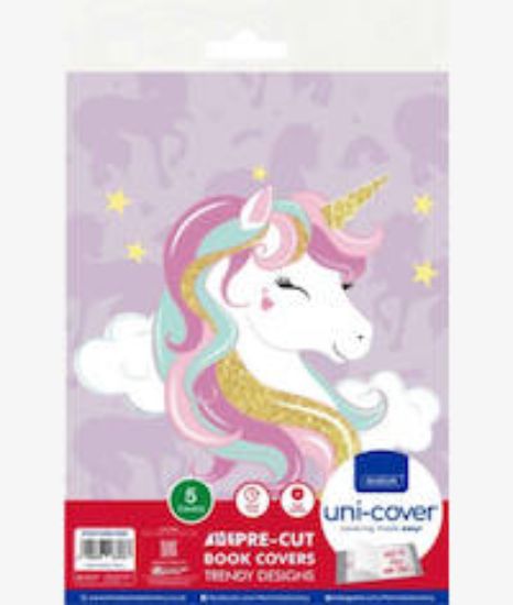 Picture of Marlin A4 Unicorn Precut Book Covers 5 Pack