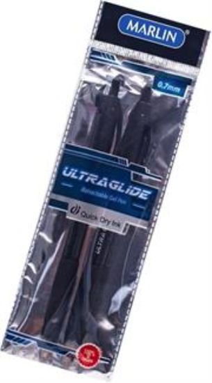 Picture of Marlin Ultraglide Retractable Ballpoint Pen Black 2 Pack