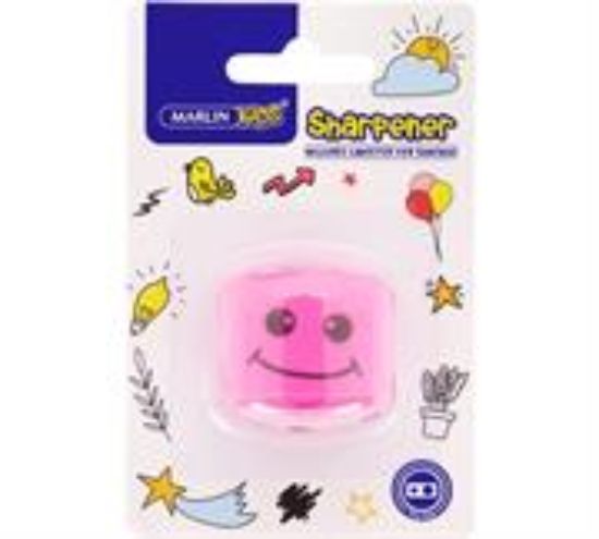 Picture of Marlin Kids 2 Hole Sharpener With Container Pink