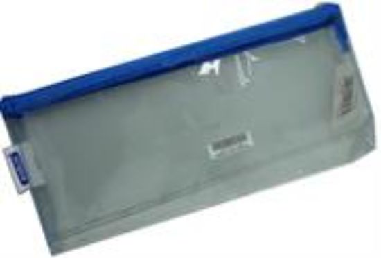 Picture of Marlin Clear PVC 23cm Pencil Bag Blue Zip 23cm x 11cm