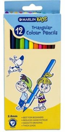 Picture of Marlin Kids Colour Pencils Long Triangular