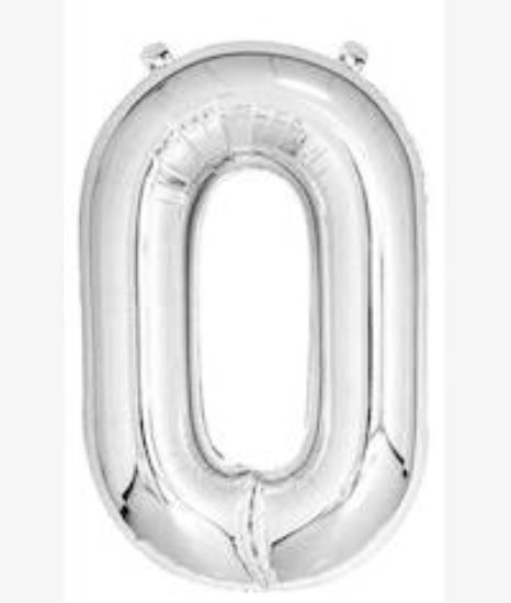 Picture of Casey 102cm Silver Balloon Number 0