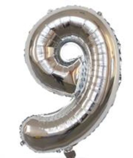 Picture of Casey 102cm Silver Balloon Number 9