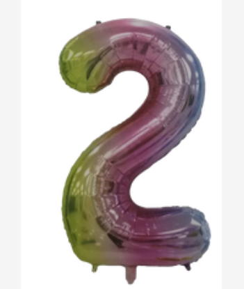 Picture of Casey 102cm Rainbow Balloon Number 2
