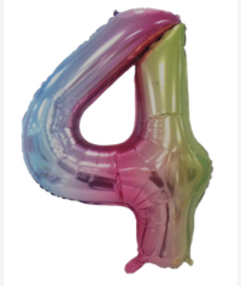 Picture of Casey 102cm Rainbow Balloon Number 4