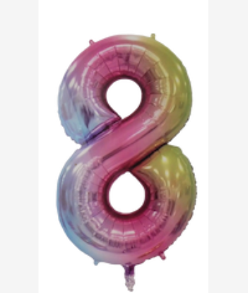 Picture of Casey 102cm Rainbow Balloon Number 8
