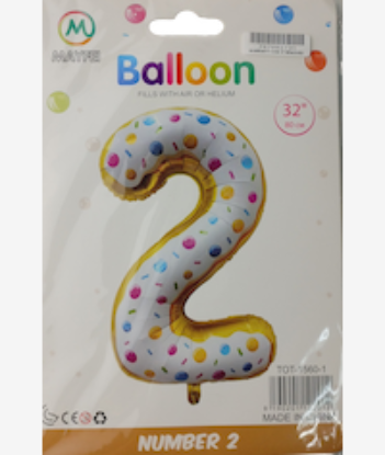 Picture of Casey 102cm Donut Balloon Number 2