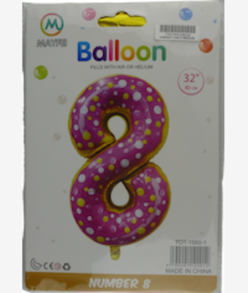 Picture of Casey 102cm Donut Balloon Number 8