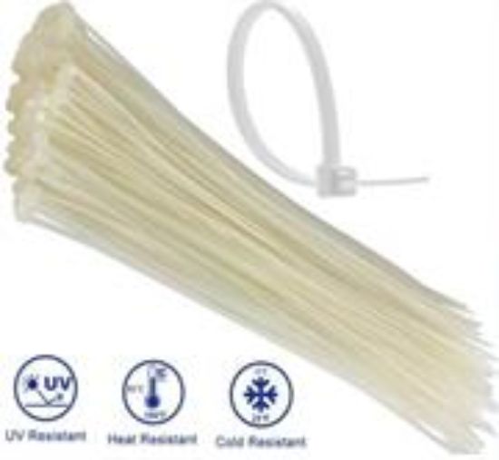 Picture of Noble Nylon Cable Ties 3.6 x 200mm Pack of 100 White