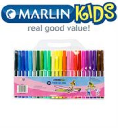 Picture of Marlin Kids Fibre Tip Pens 24