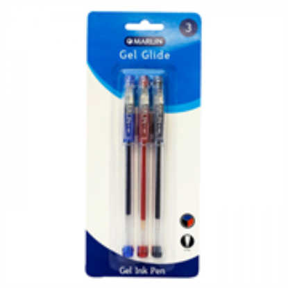 Picture of Marlin Gel Glide Gel Ink Pens Assorted Colours