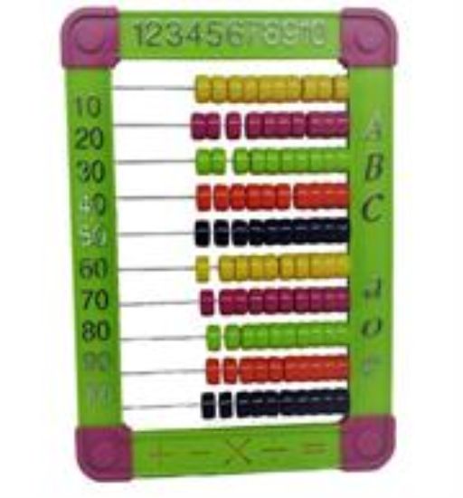 Picture of Brainware Bear Green Plastic Abacus 100 Beads Flatboard