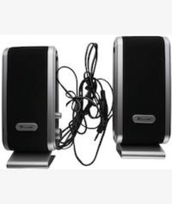 Picture of Unique USB Multimedia Speakers Black & Silver