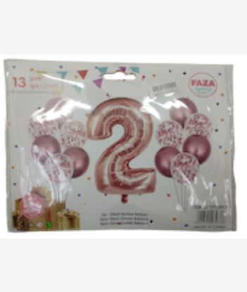 Picture of Casey 13pc Rose Gold and White Balloon Set Nr 2