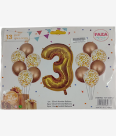 Picture of Casey 13pc Gold and White Balloon Set Nr 3