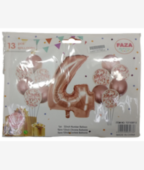 Picture of Casey 13pc Rose Gold and White Balloon Set Nr 4