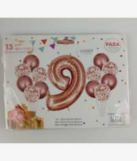 Picture of Casey 13pc Rose Gold and White Balloon Set Nr.9