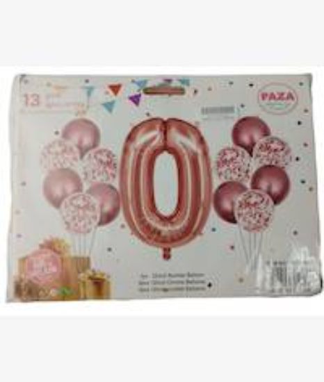 Picture of Casey 13pc Rose Gold and White Balloon Set Nr 0