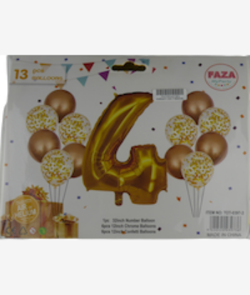 Picture of Casey 13pc Gold and White Balloon Set Nr 4