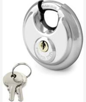 Picture of Noble 60mm Stainless Steel Disc Padlock