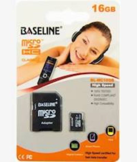 Picture of Baseline 16GB MicroSDHC CL10 Memory Card