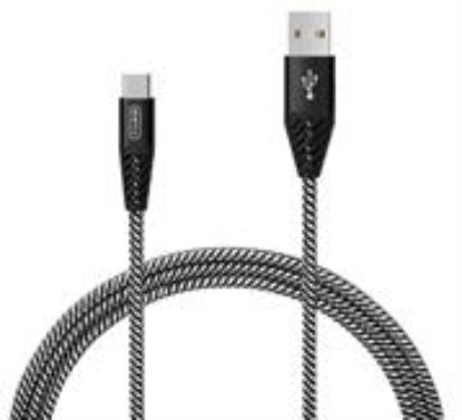 Picture of Ezra USB-A to USB Type-C 3A 1 Meter Fast Charging Black Braided Cable