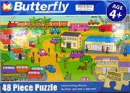 Picture of Butterfly 48pc Transport Wooden Puzzle