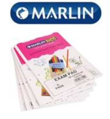 Picture of Marlin A4 Punched Exam Pad 80 page 5 pack