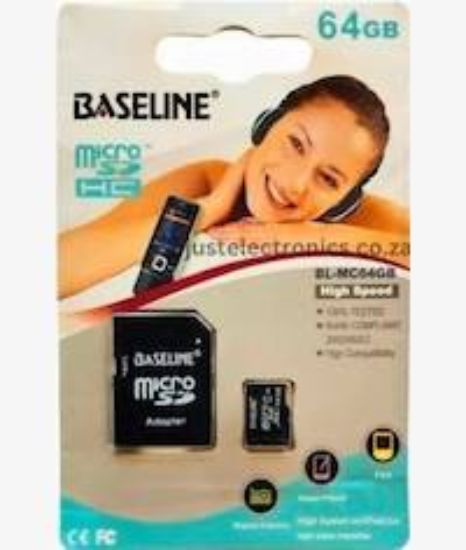 Picture of Baseline 64GB MicroSDHC CL10 Memory Card