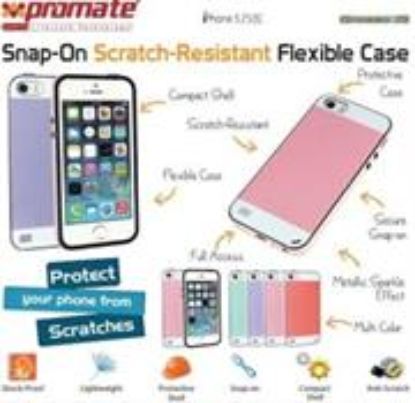 Picture of Promate Purple Grosso i5 Striped FlexiGrip Snap Case