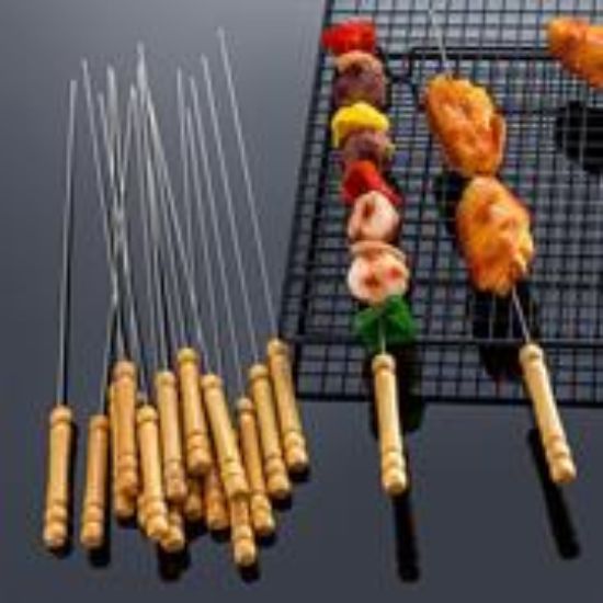Picture of Casey 12-Piece Stainless Steel BBQ Kebab Skewers 30cm Length