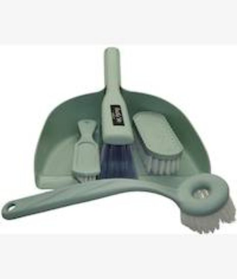 Picture of Casey 5 Piece Handheld Dust Pan And Brush Set Light Green
