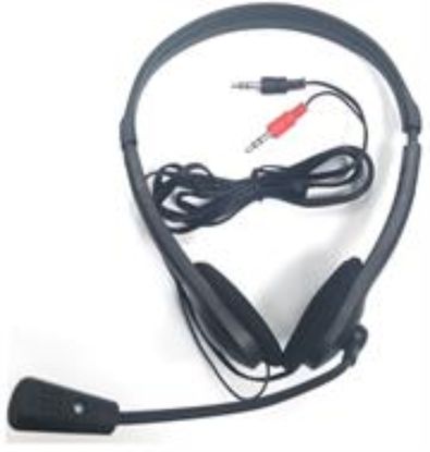Picture of UniQue Stereo Headphones with Flexible Microphone Black