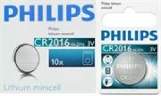 Picture of Philips Minicells Battery CR2016 Lithium Sold as Box of 10