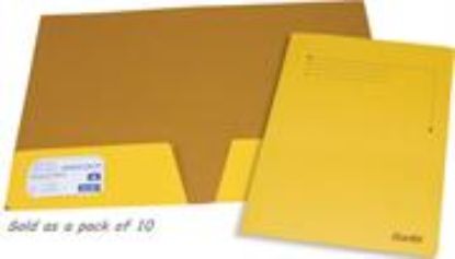 Picture of Brainware A4 Flap Document Folder Yellow