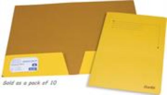 Picture of Brainware A4 Flap Document Folder Yellow