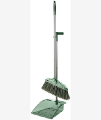 Picture of Casey Long Handle Standing Dustpan And Broom Set Green