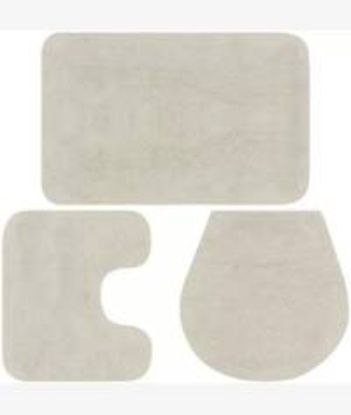 Picture of Casey Bathroom Cream 3 Piece Mat Set