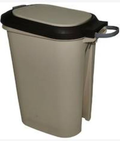 Picture of Casey 15 Litre Step On Pedal Waste Bin Beige And Brown