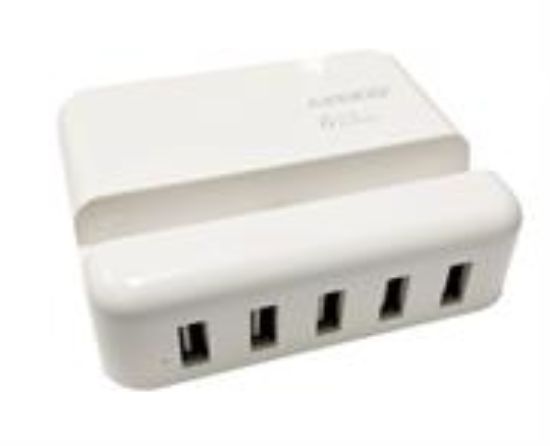Picture of Geeko 5-Port USB Travel Charger with Apple Lightning Cradle