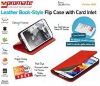 Picture of Promate Red Folio S5 Bookcover with inside card pocket