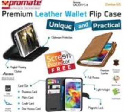 Picture of Promate Zimba S5 Bookcover case Colour : Brown